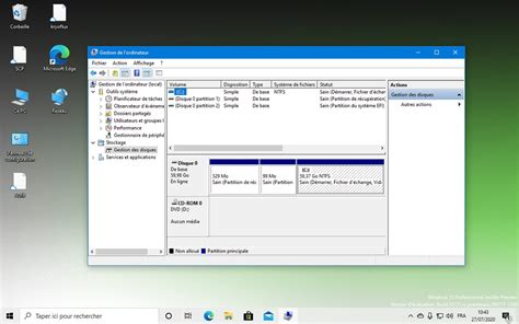 Image de disque actif windows 10